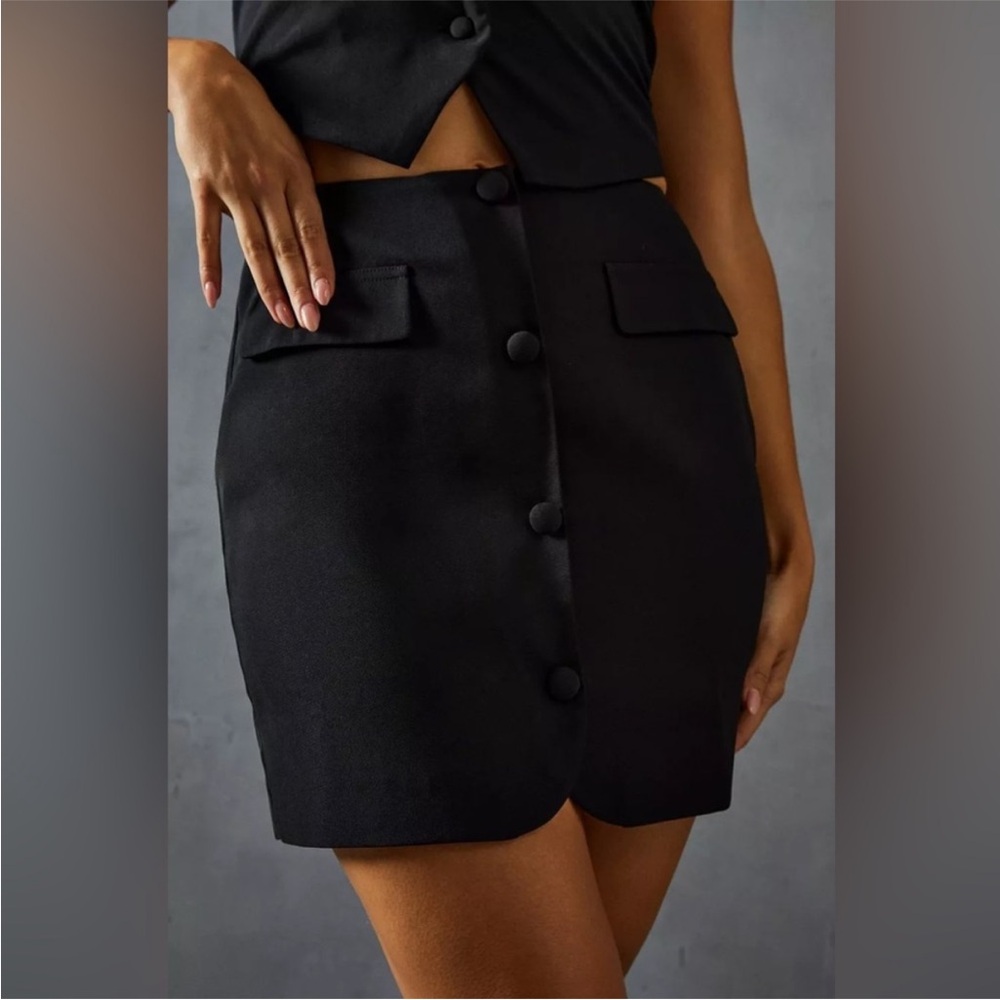 Nasty Gal Mini Tailored Button Front Mini Skirt